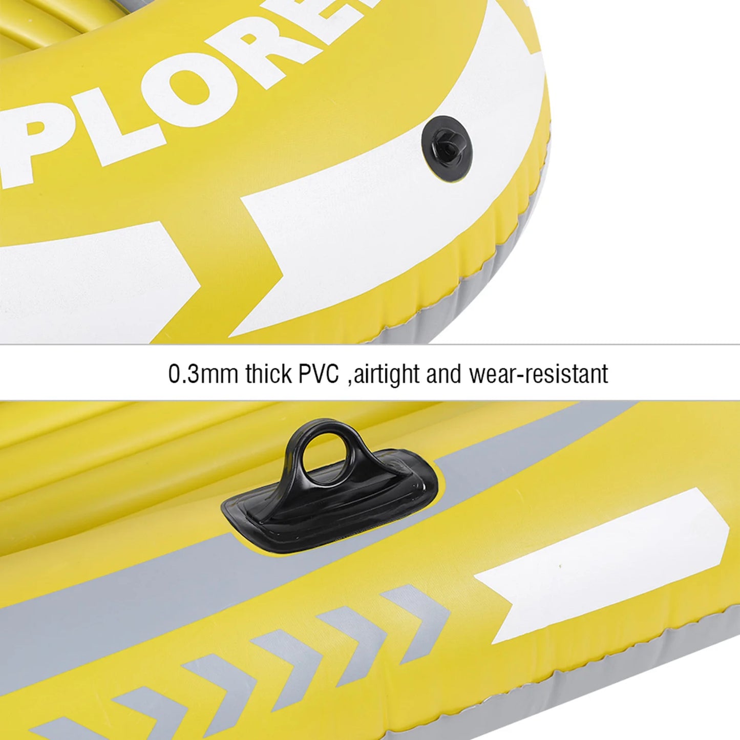PVC Inflatable Kayak Canoe 2 Person Rowing Air Boat Fishing Drifting Diving