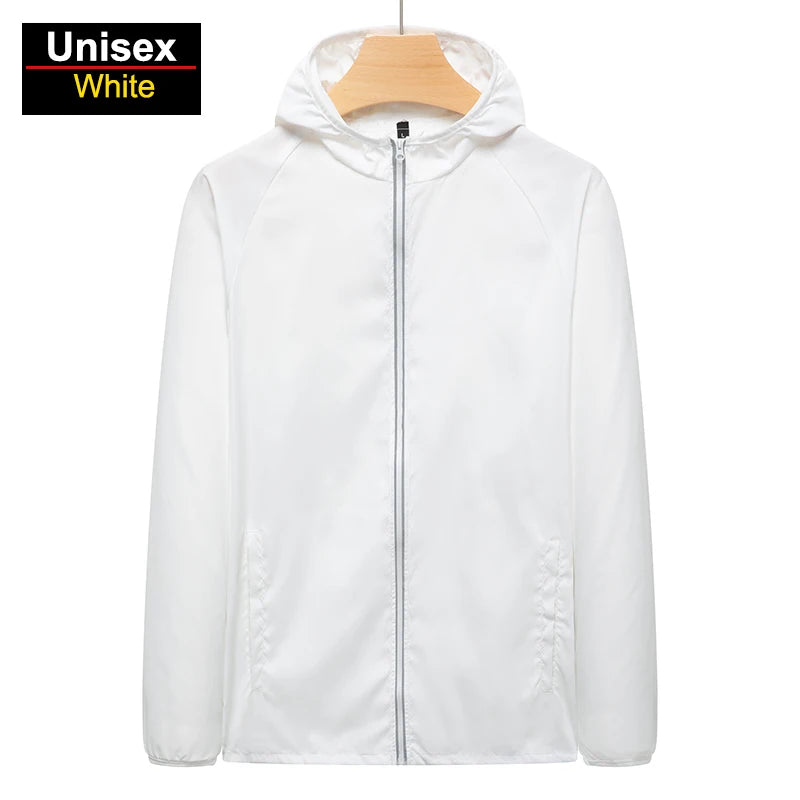 CHRLCK Men's Hiking Jackets Waterproof Women Sun Protection Windbreaker Camping Climbing Outdoor Coat Unisex Portable Clothes