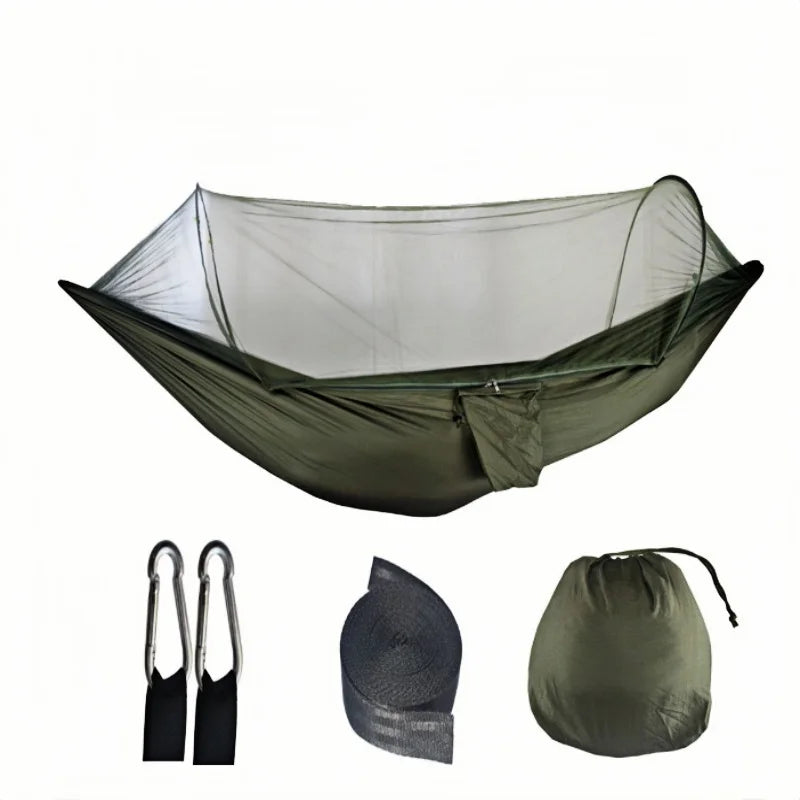 Portable outdoor camping hammock, equipped with mosquito net, lightweight bed, camping net, sleeping tent, camping equipment