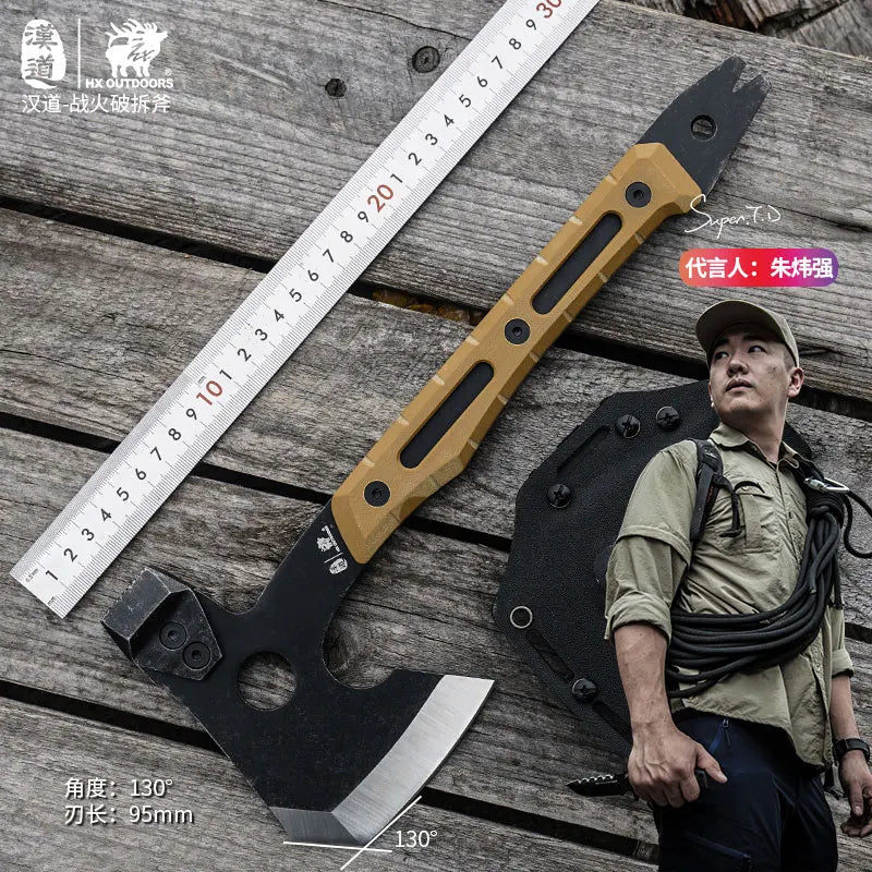 HX Outdoors New Tactical Axe ,multi-purpose Cool Camping Axe ,Fire Rescue Jungle Adventure Axe,Self-defense Tool Dropshipping