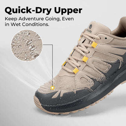 Fittington Hiking Shoes Water Repellent Wide Men Sneakers Trekking Trails Cushioning Walking Climbing Shoes for Men Lightweight