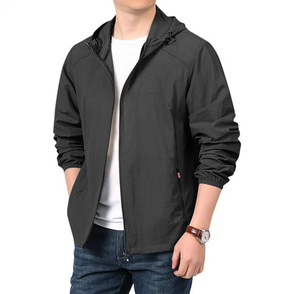 Hiking Quick Dry Lightweight Jacket Men Summer Camping Fishing Sun Protection Jacket Ultra Light Hooded Casual Outwear Skin Coat
