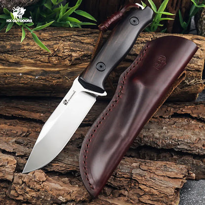 Hx Outdoors Cassic Hunting Knife,Premium Knife, japanese knives,Cleaver Field Kitchen Knives Leather Sheath Dropshipping