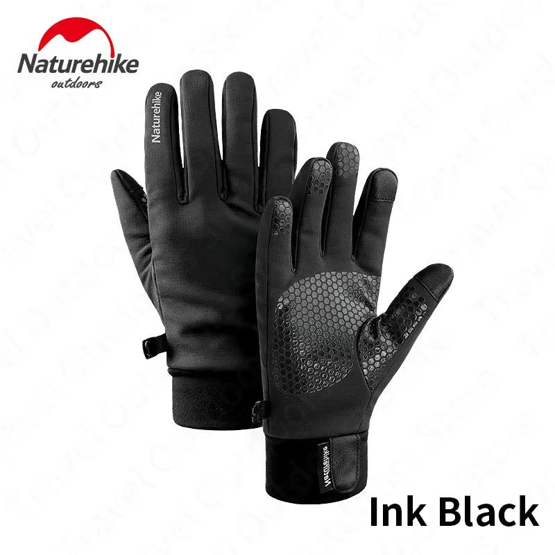 Naturehike Outdoor Climbing Gloves Cashmere Warm Gloves Touch Screen Waterproof Anti-skid Hiking Cycling Gloves Sports Glove