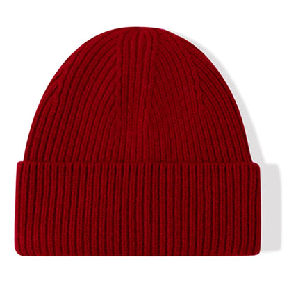 Men Women 100% Merino Wool Beanie Hats Winter Thermal Hat Cuffed Knit Ribbed Beanie Hiking Skiing One Size