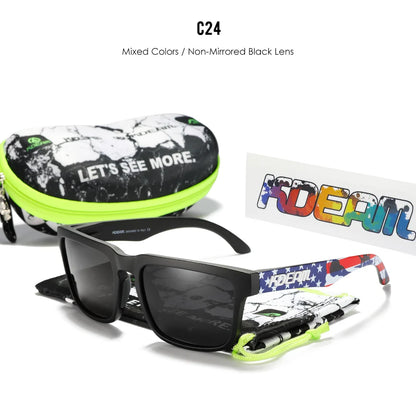 KDEAM Men's Polarized Sunglasses Square Casual Outdoors Sun Glasses Women Unisex Sunglass For Couple With New Package