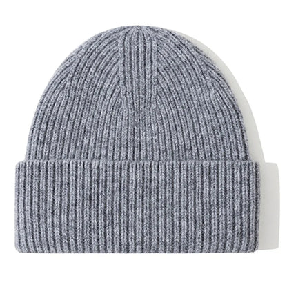 Men Women 100% Merino Wool Beanie Hats Winter Thermal Hat Cuffed Knit Ribbed Beanie Hiking Skiing One Size