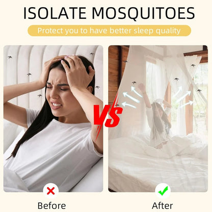 Breathable Portable Camping Mosquito Net 300x300x250cm Large Outdoor Travel Mosquito Insect Proof Tent White Black Zanzariera