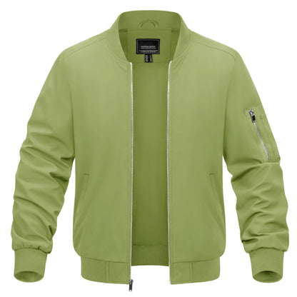 TACVASEN Spring Baseballl Jackets Mens Windbreaker Hiking Trekking Fishing Jackets Outdoor Full Zip Casual Coats Outwear Tops