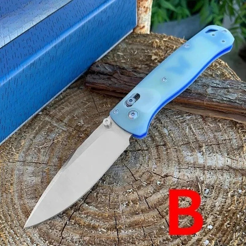 535 Bugout 15080 Knives Hunt Crooked River 4.00\ S30V Clip Point Blade Gray G10 Handle Outdoor Hiking Hunting Knife Gift for Men