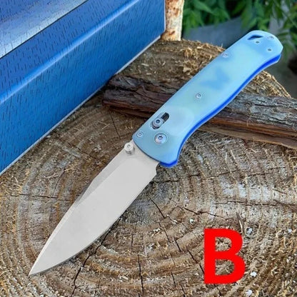 535 Bugout 15080 Knives Hunt Crooked River 4.00\ S30V Clip Point Blade Gray G10 Handle Outdoor Hiking Hunting Knife Gift for Men