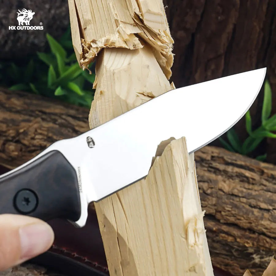 Hx Outdoors Cassic Hunting Knife,Premium Knife, japanese knives,Cleaver Field Kitchen Knives Leather Sheath Dropshipping