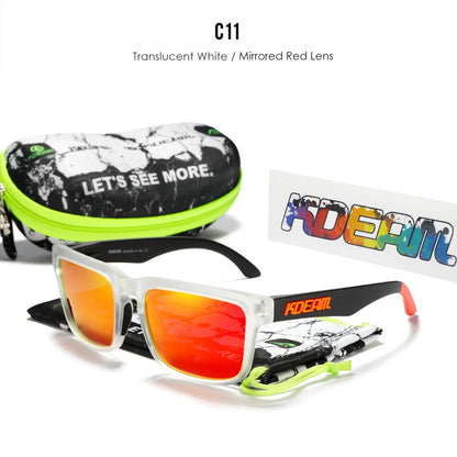 KDEAM Men's Polarized Sunglasses Square Casual Outdoors Sun Glasses Women Unisex Sunglass For Couple With New Package