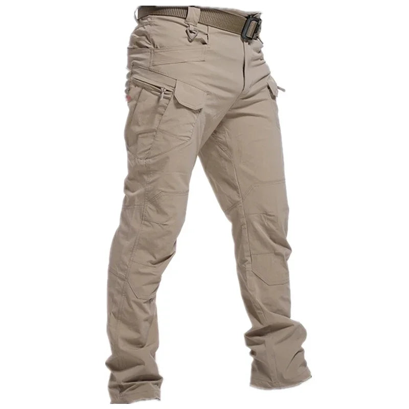 Men Multi-Pockets Cargo Pants Quick Dry Outdoors Sports Tactical Trousers Camouflage black Trousers for Travel Hiking climb