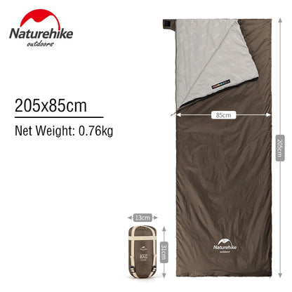Naturehike LW180 Sleeping Bag Ultralight Waterproof Cotton Sleeping Bag Summer Hiking Camping Sleeping Bag