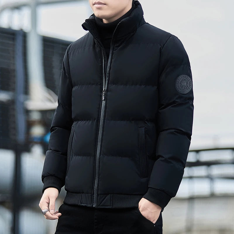 Hiking Jacket Collar  Casual Cotton-padded Clothes Windproof and Cold-resistant Jacket Coat CoatMen's Autumn Winter Warm Jackets