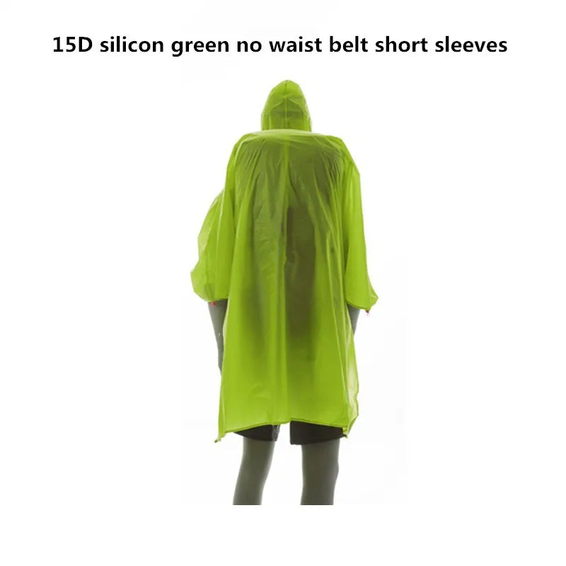 FLAME'S CREED Single Person Ultralight Hiking Cycling Raincoat Outdoor Awning Camping Mini Tarp Sun Shelter 15D Silicone