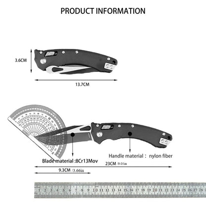 MSI Portable Foldable Knife Durable 8Cr13Mov Steel Blade Durable Outdoor Camping Hiking EDC Cutting Tasks Gift for Men
