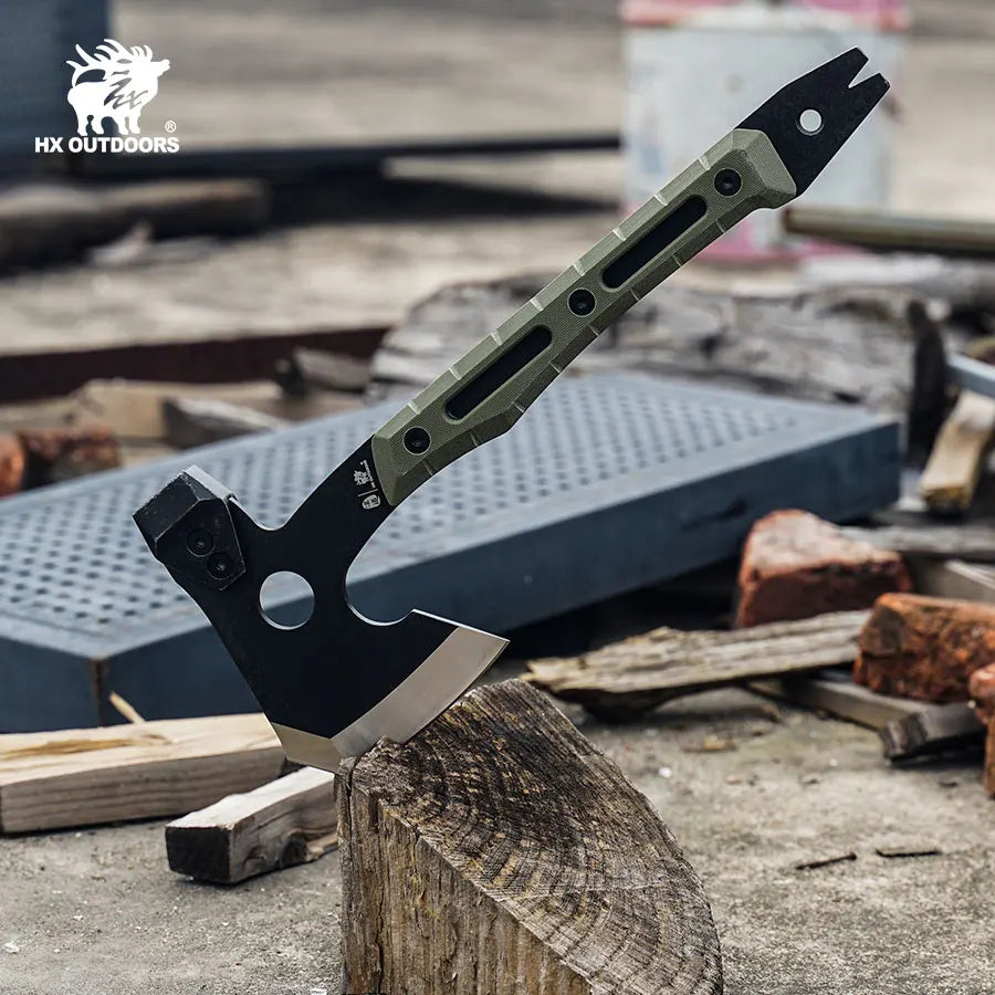 HX Outdoors New Tactical Axe ,multi-purpose Cool Camping Axe ,Fire Rescue Jungle Adventure Axe,Self-defense Tool Dropshipping