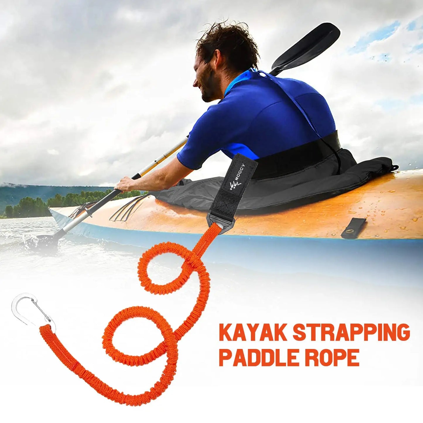 Canoe Safety Rope Kayak Strapping Paddle Rope Portable Rope Protection Foot Boat Rope Charge Anti Release Accessories Oar B H8V0