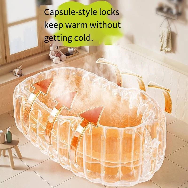 Inflatable baby bathtub，used sitting or lying portable bathtub，for 0-3 years old children suitable for travel and indoor