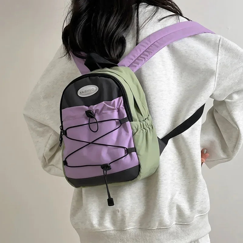 Korean Backpack for Girls 2025 New in Small Canvas Rucksack Women Students High Quality Mini Female Backpacks Outdoors Travel