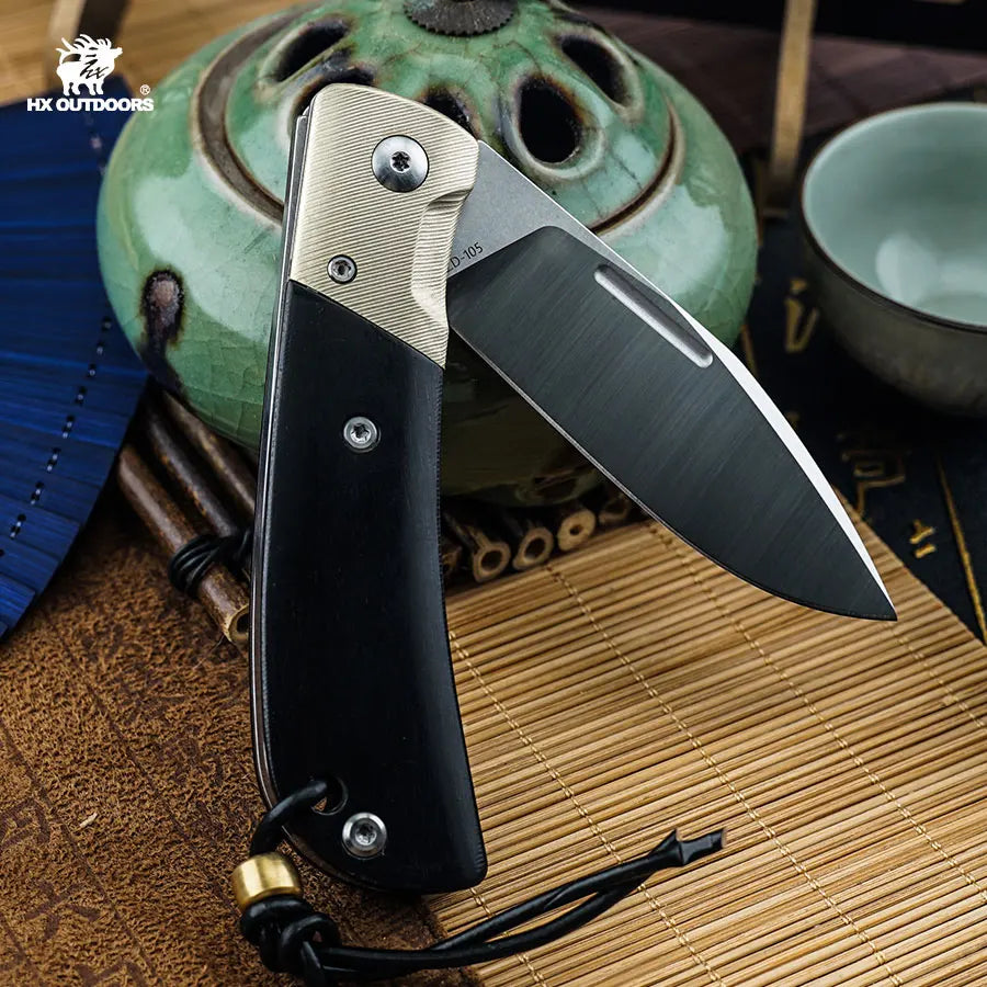 NEW HX Outdoors Class Folding Knife, Pocket Knife,Survival Hunting Knives,Rescue Cool Camping Knife Edc Tool Dropshipping