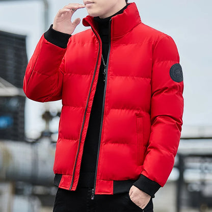 Hiking Jacket Collar  Casual Cotton-padded Clothes Windproof and Cold-resistant Jacket Coat CoatMen's Autumn Winter Warm Jackets