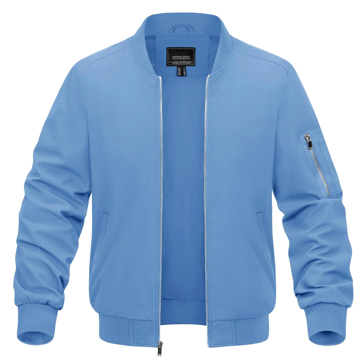 TACVASEN Spring Baseballl Jackets Mens Windbreaker Hiking Trekking Fishing Jackets Outdoor Full Zip Casual Coats Outwear Tops