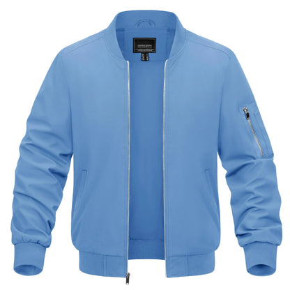 TACVASEN Spring Baseballl Jackets Mens Windbreaker Hiking Trekking Fishing Jackets Outdoor Full Zip Casual Coats Outwear Tops