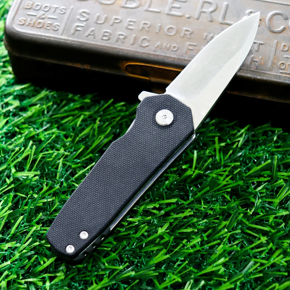 Premium Stainless Steel Pocket Knife Men’s folding EDC multi-tool (outdoors/fruit) – G10 handle. For camping, hiking, exploration, DIY, daily use, fishing & hunting. Great gift for men: Valentine’s/Father’s Day.