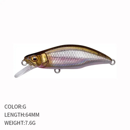Fishing 64mm 7.6g Swimbaits Bass Big Fish Crankbaits Fishing Lure Sinking Wobblers for Pike Minnow Lure Fishing Tackle