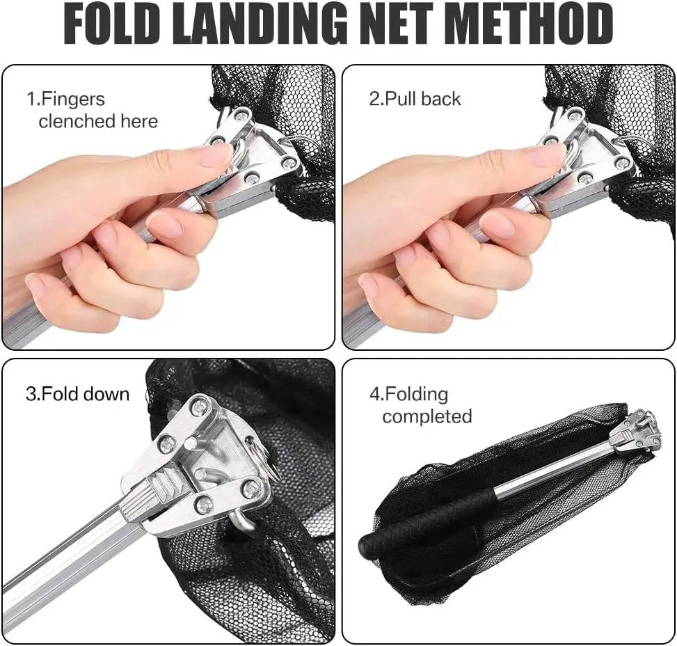 Fishing Landing Net Fishing Net Fish Catching or Releasing Net for Fly Fishing Kayak Boating Trout Fishing Tools