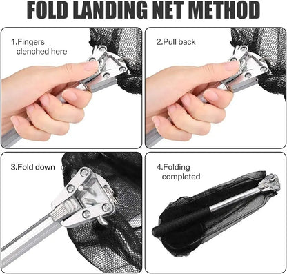 Fishing Landing Net Fishing Net Fish Catching or Releasing Net for Fly Fishing Kayak Boating Trout Fishing Tools