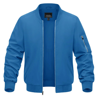 TACVASEN Spring Baseballl Jackets Mens Windbreaker Hiking Trekking Fishing Jackets Outdoor Full Zip Casual Coats Outwear Tops