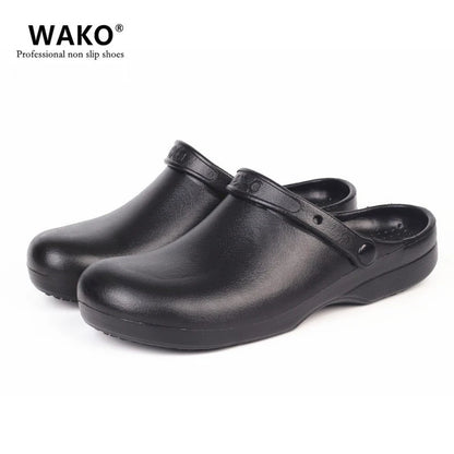 New Men's Chef Kitchen Working Slippers Non-slip Waterproof Oil-proof Shoes Rubber Rain boots for Men and Women Unisex Sandals