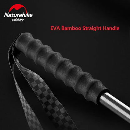 Naturehike ST10-Trekking Pole 135g Carbon Fiber Cane External Lock 3-Section Telescopic Rod Ultralight Hiking Walking Stick Cane