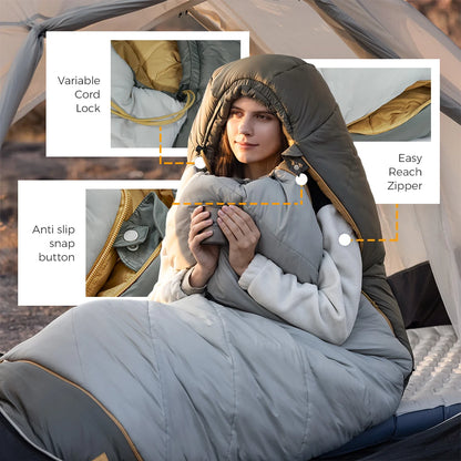 Naturehike MG120 5℃ MG270 -2℃ Mummy Sleeping Bag Ultralight Camping Hiking Cotton Warm Thermal Winter Machine Wash Tour Gear