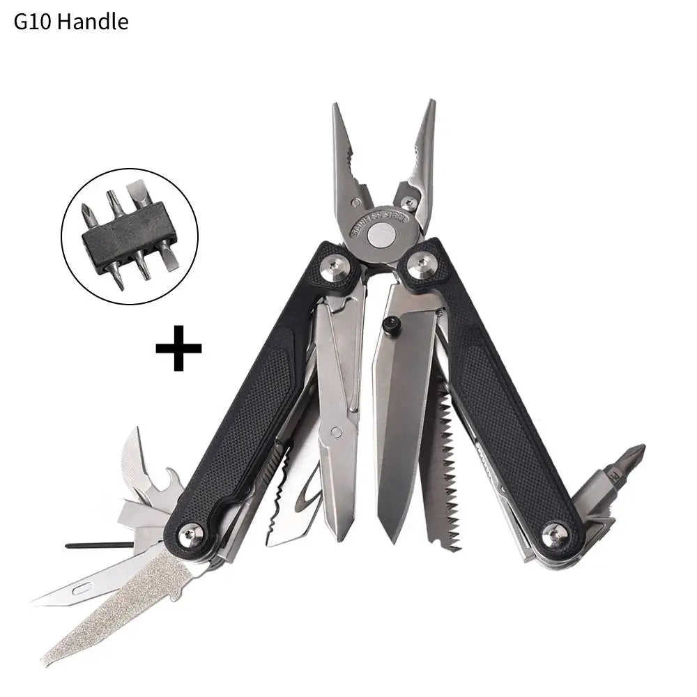 Daicamping DL7 Titanium Alloy Handle Outdoors Multi-tools Clamp Folding Knife EDC Combination Multi Tools Pliers Knives
