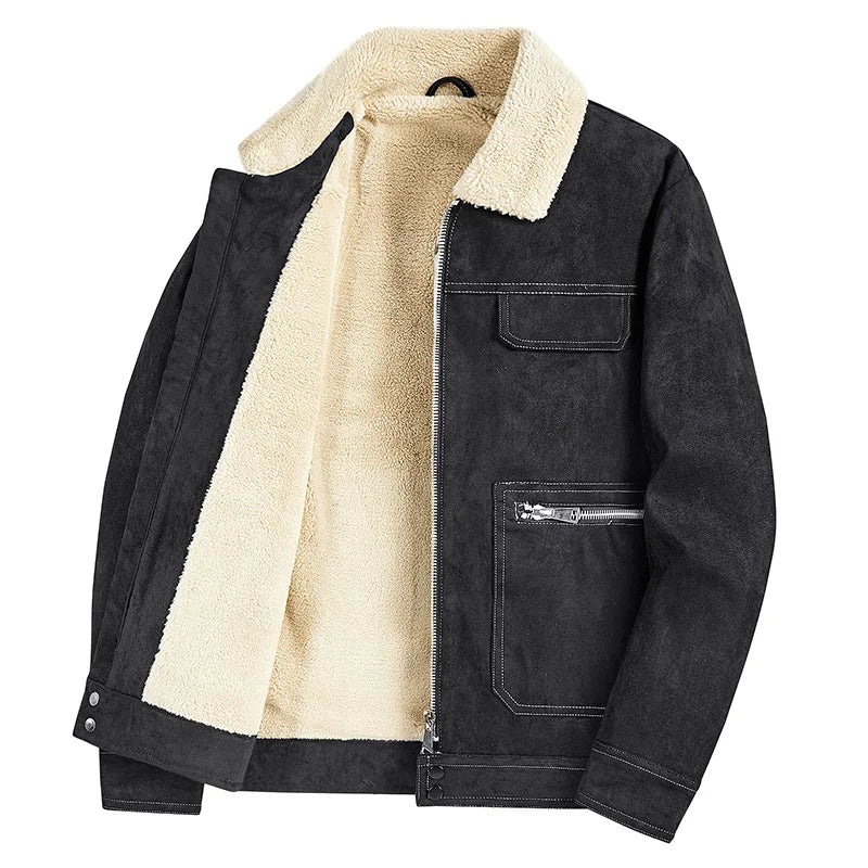 Men's Cotton Lamb Wool Jacket Trend Casual Outdoors Styles Men's Clothing Warm Coat Men Windbreak Autumn Winter Brand Jackets