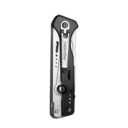 ROXON S501U Folding Pocket Scissors and replaceable Knife blade with belt clip, 2 in 1 Multi-tool for Outdoors, Camping, Hiking,