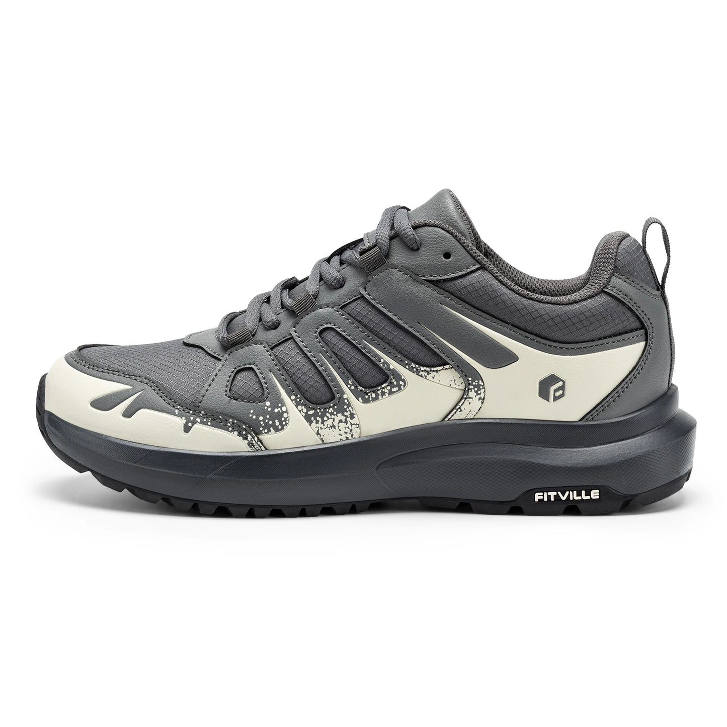 Fittington Hiking Shoes Water Repellent Wide Men Sneakers Trekking Trails Cushioning Walking Climbing Shoes for Men Lightweight