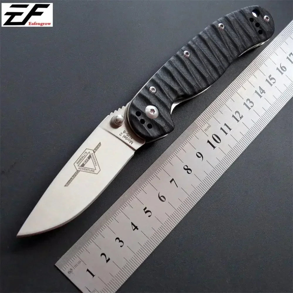 Eafengrow R2 Folding Knife With Sand Light Surface AUS-8 Blade G10 Handle Camping Outdoor Survival Pocket Knives for Outdoors
