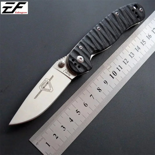 Eafengrow R2 Folding Knife With Sand Light Surface AUS-8 Blade G10 Handle Camping Outdoor Survival Pocket Knives for Outdoors