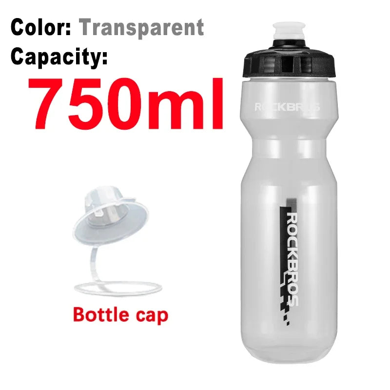 ROCKBROS Cycling Water Bottle 600-750ml MTB Road Bike Water Bottle Holder Squeeze Mug Running Climbing Sports Kettle Bicycle Cup