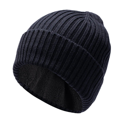 Oversize Wool Beanie Hat for Big Head Men Women Fleece Lined Large Winter Hat Ski Skull Cap Dad Outdoors Skullcap Plain Knit Hat
