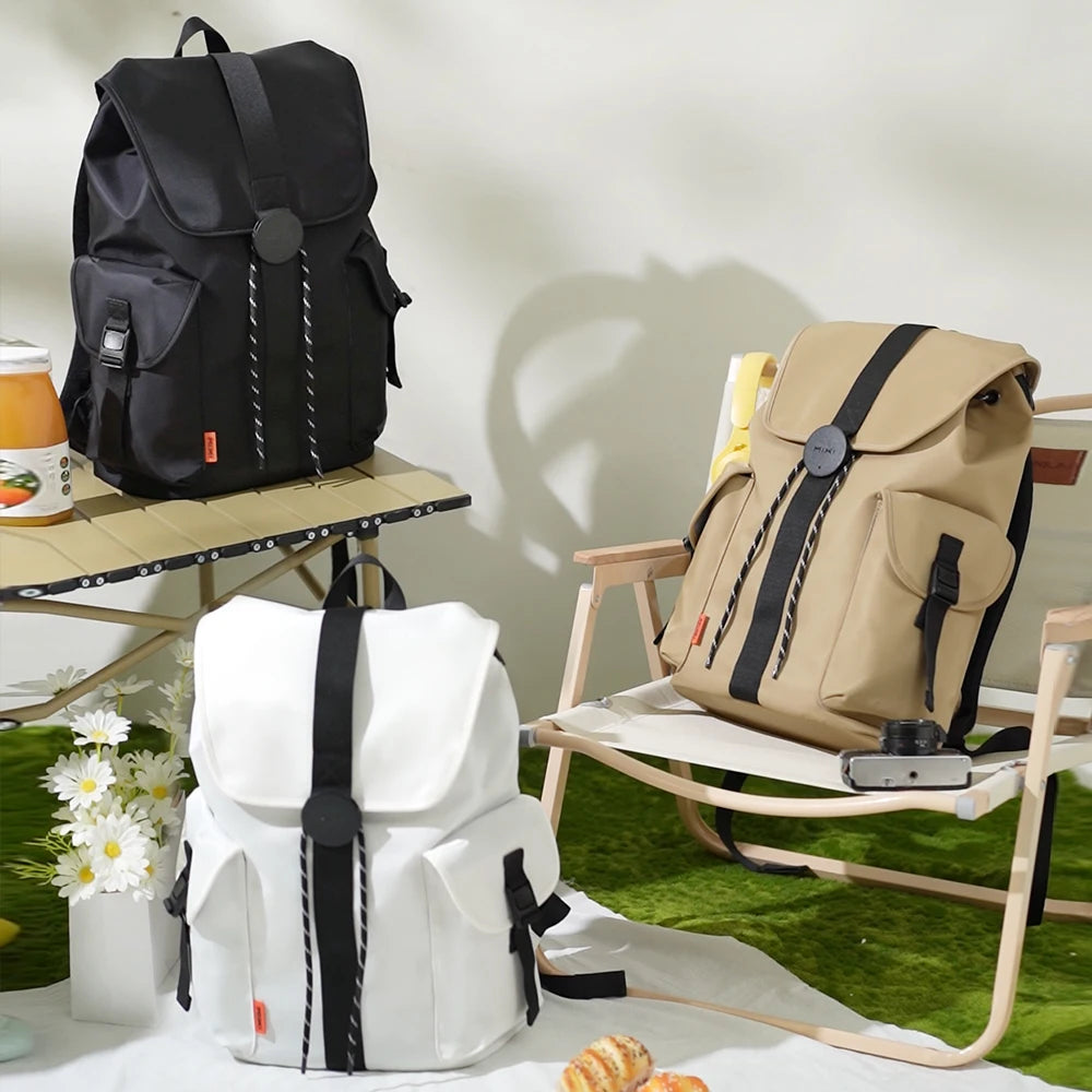 Mixi New 16'' Laptop Backpack Men Waterproof Lightweight Casual  Travel  School Bags Women Outdoors Rucksack 17 Inch White M5228