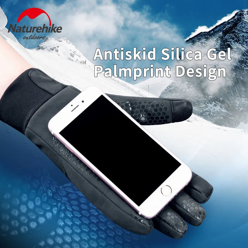 Naturehike Outdoor Climbing Gloves Cashmere Warm Gloves Touch Screen Waterproof Anti-skid Hiking Cycling Gloves Sports Glove