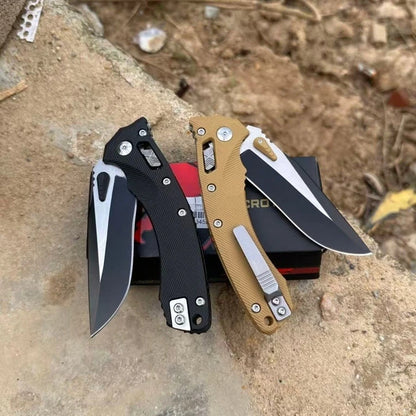 MSI Portable Foldable Knife Durable 8Cr13Mov Steel Blade Durable Outdoor Camping Hiking EDC Cutting Tasks Gift for Men