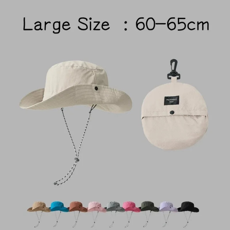 Hiking Hat Western Cowboy Hat Bucket Hat Men Women Sun Protection Outdoor Summer Visor Hat Folding Storage Hiking Hat Caps